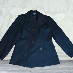 Braeton warm wool navy double breasted peacoat. Sz M